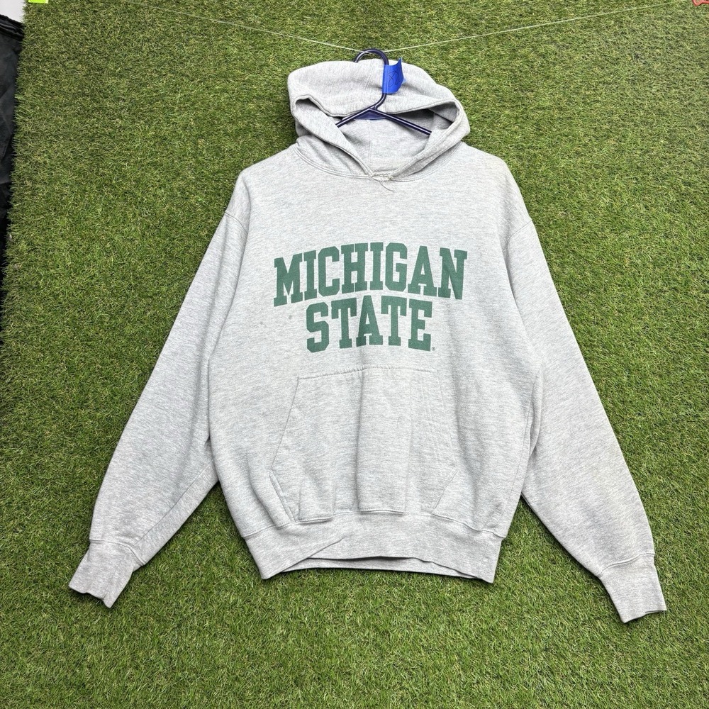 Vintage Michigan State Spartans Hoodie Mens XS Steve Barrys Baggy MSU Sweatshirt